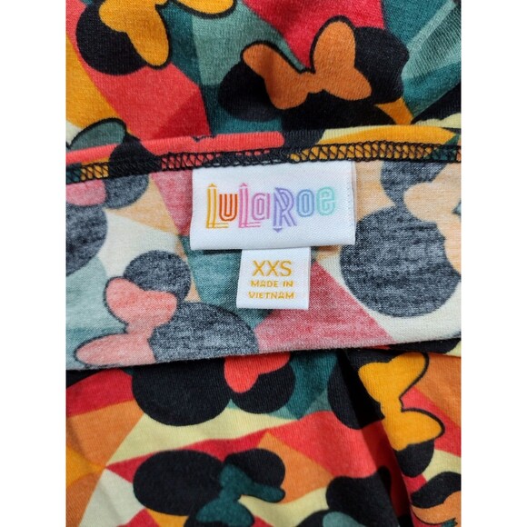 LuLaRoe Womens XXS Tunic Shirt Stretch Disney Minnie Mouse Geometric - NEW - Picture 3 of 5